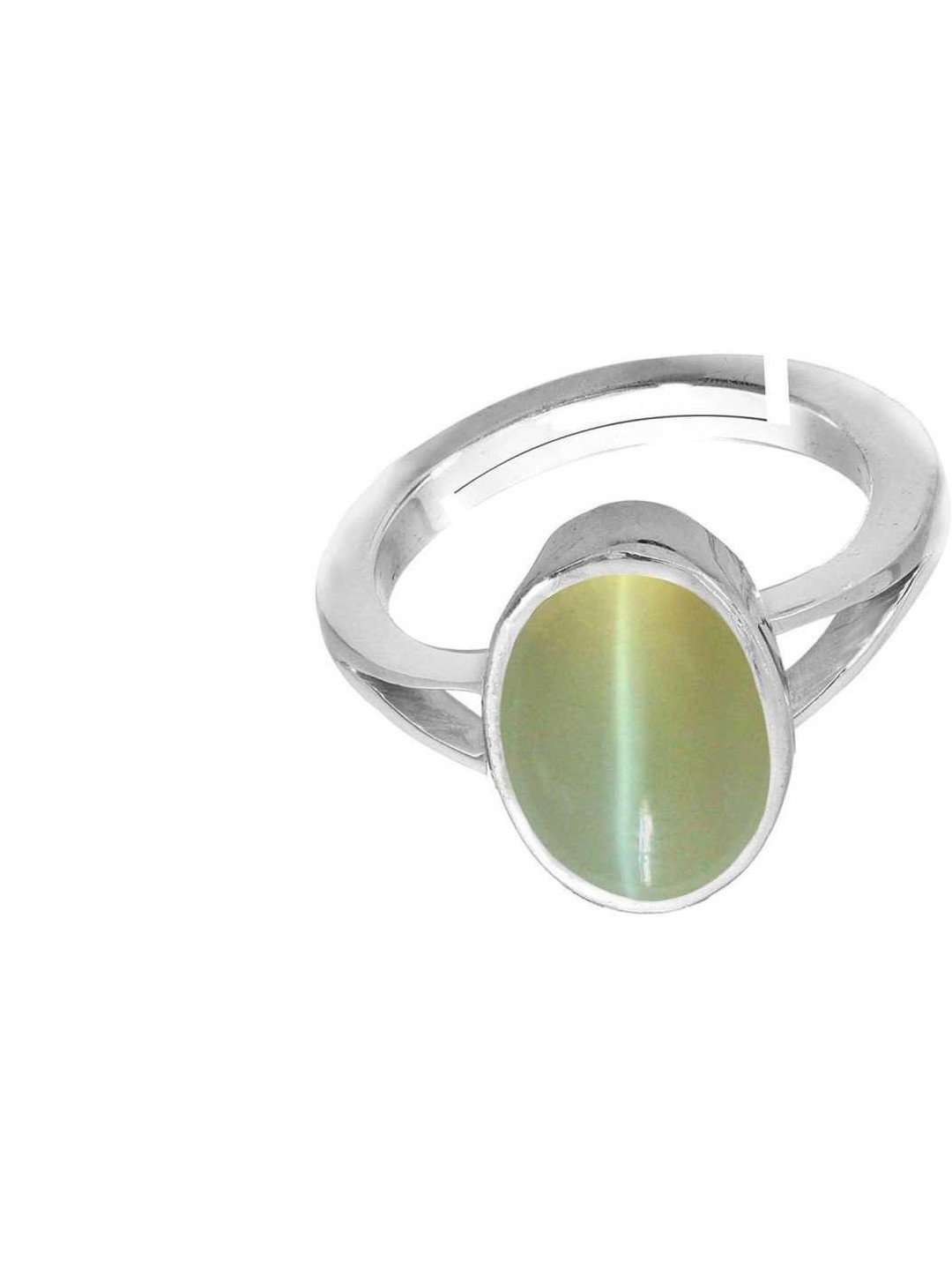 RAVIOUR LIFESTYLE Unisex Silver-Plated Cat's Eye Finger Ring