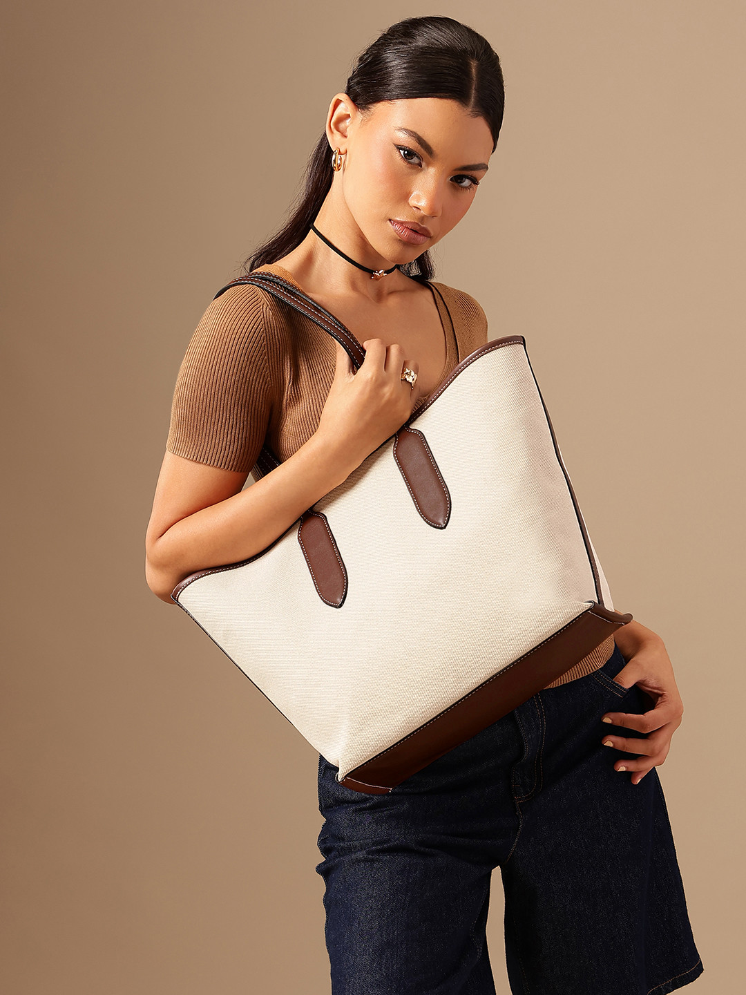 PARFOIS Reversible Shoulder Bag with Pouch