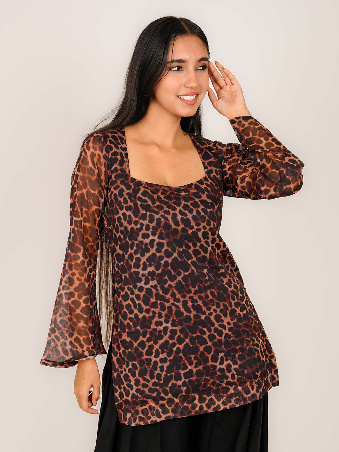 MONOMEE Women Animal Printed Daily Straight Kurta