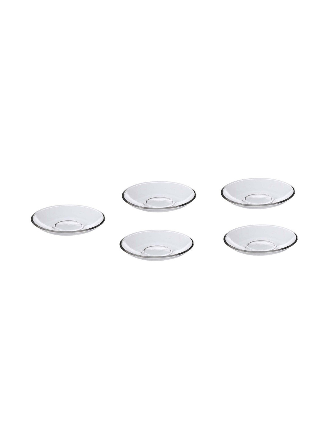 1ST TIME Set of 6 Glass Round Serving Plate