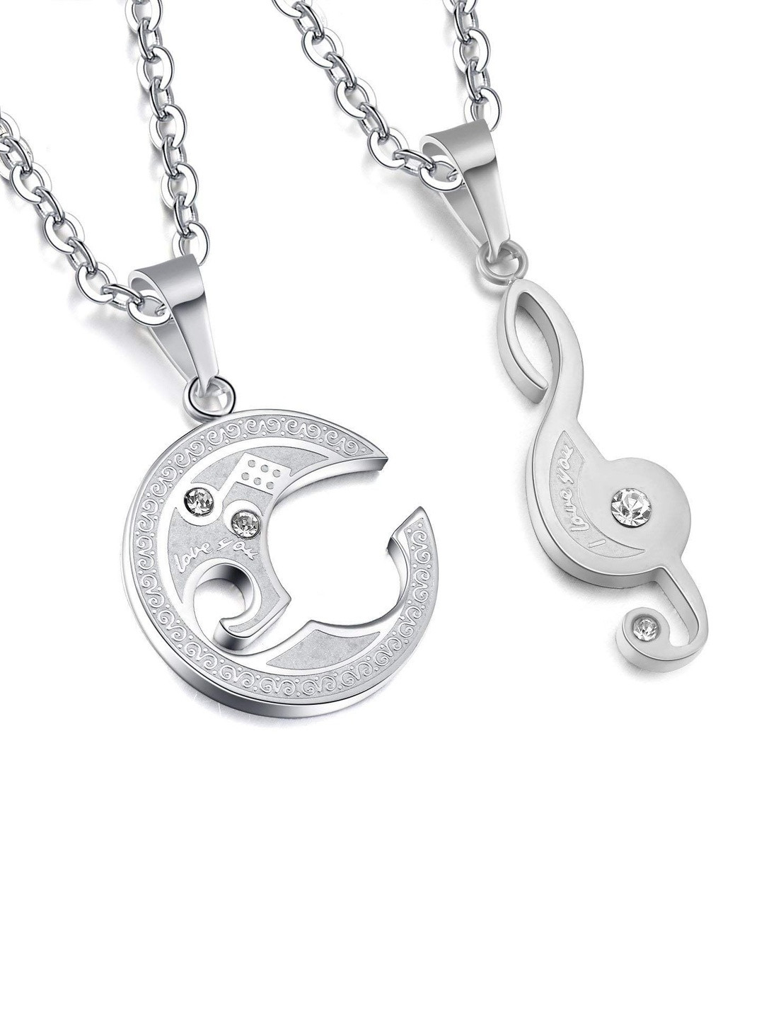 Moneekar Jewels Women Silver-Plated Casual American Diamond Link Necklace and Chains