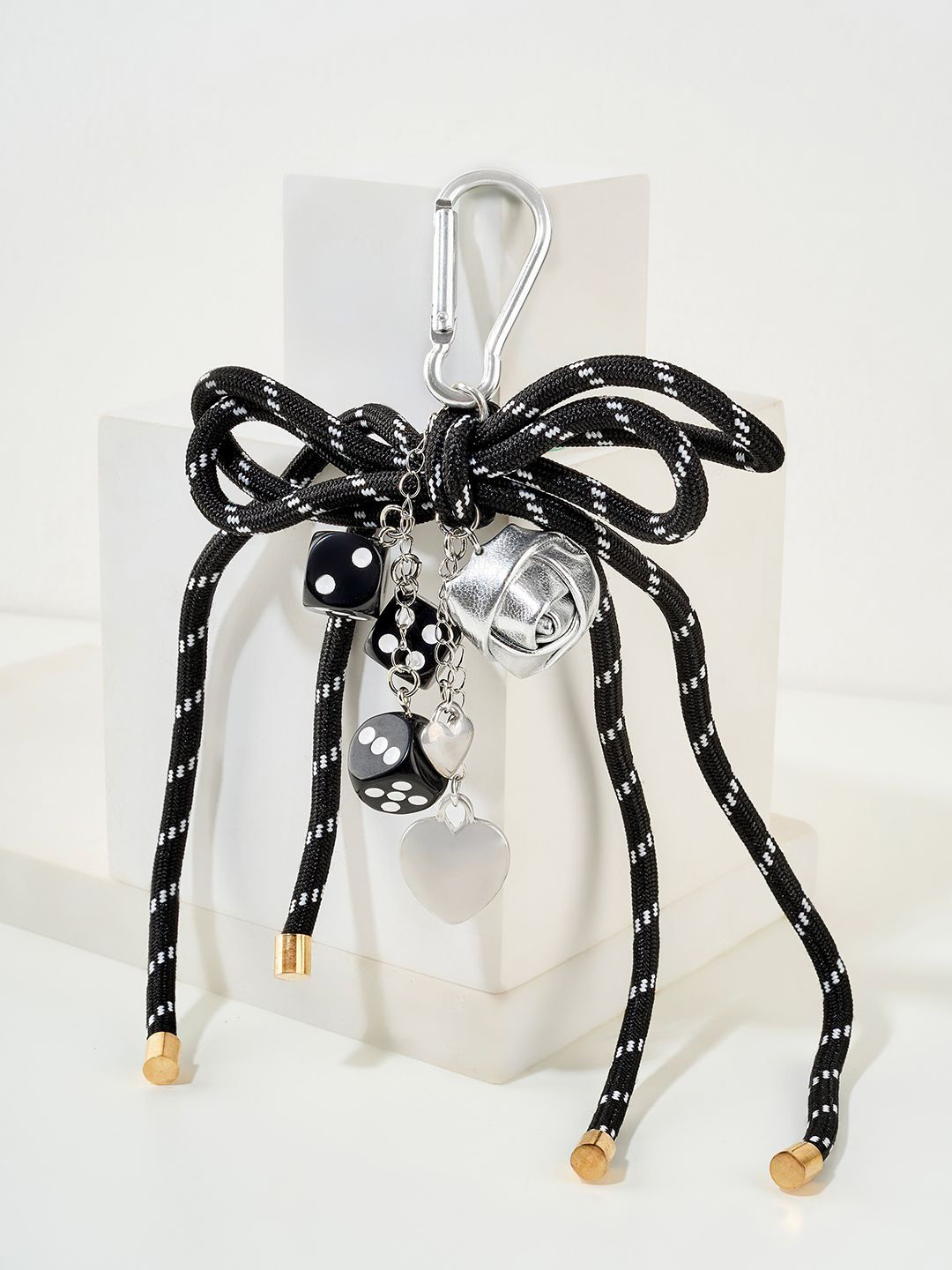 JOKER & WITCH Metal Rebel Ribbon Bag Charm