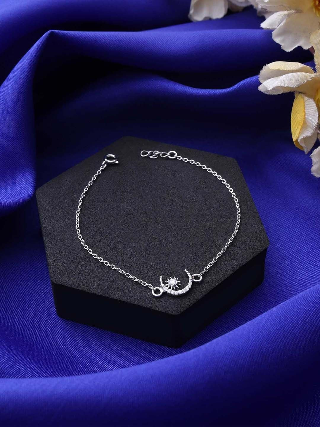 Soraya Luxe 925 Sterling Silver Moissanite Diamond Balance Soul Bracelet