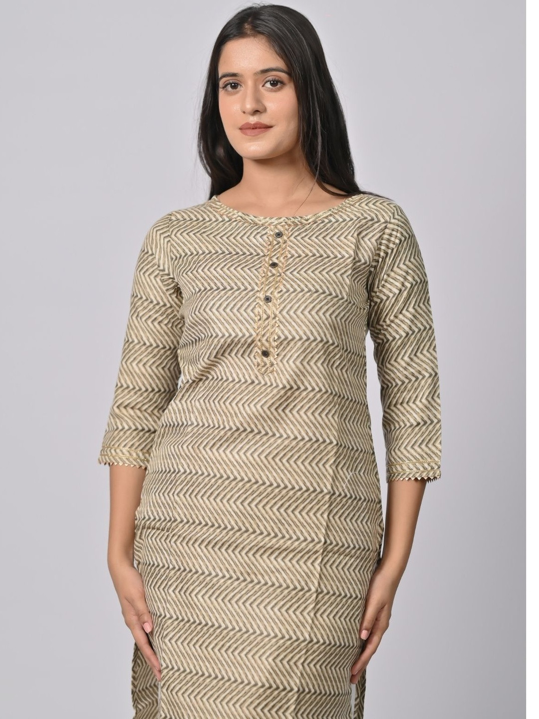 BELLE NOOR Women Geometric Printed Kurta with Palazzos
