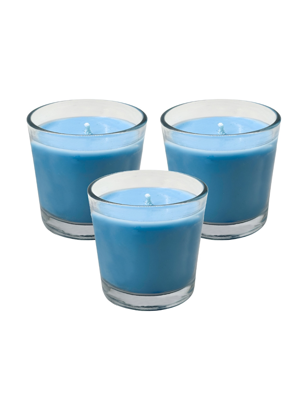 Garden Deco Sky Blue 3 Pieces Scented Jar Candles