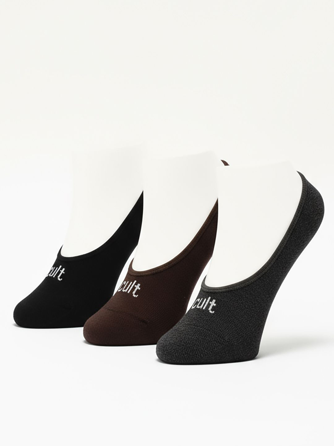 CULT Women Pack Of 3 Printed Low Cut Invisible Socks