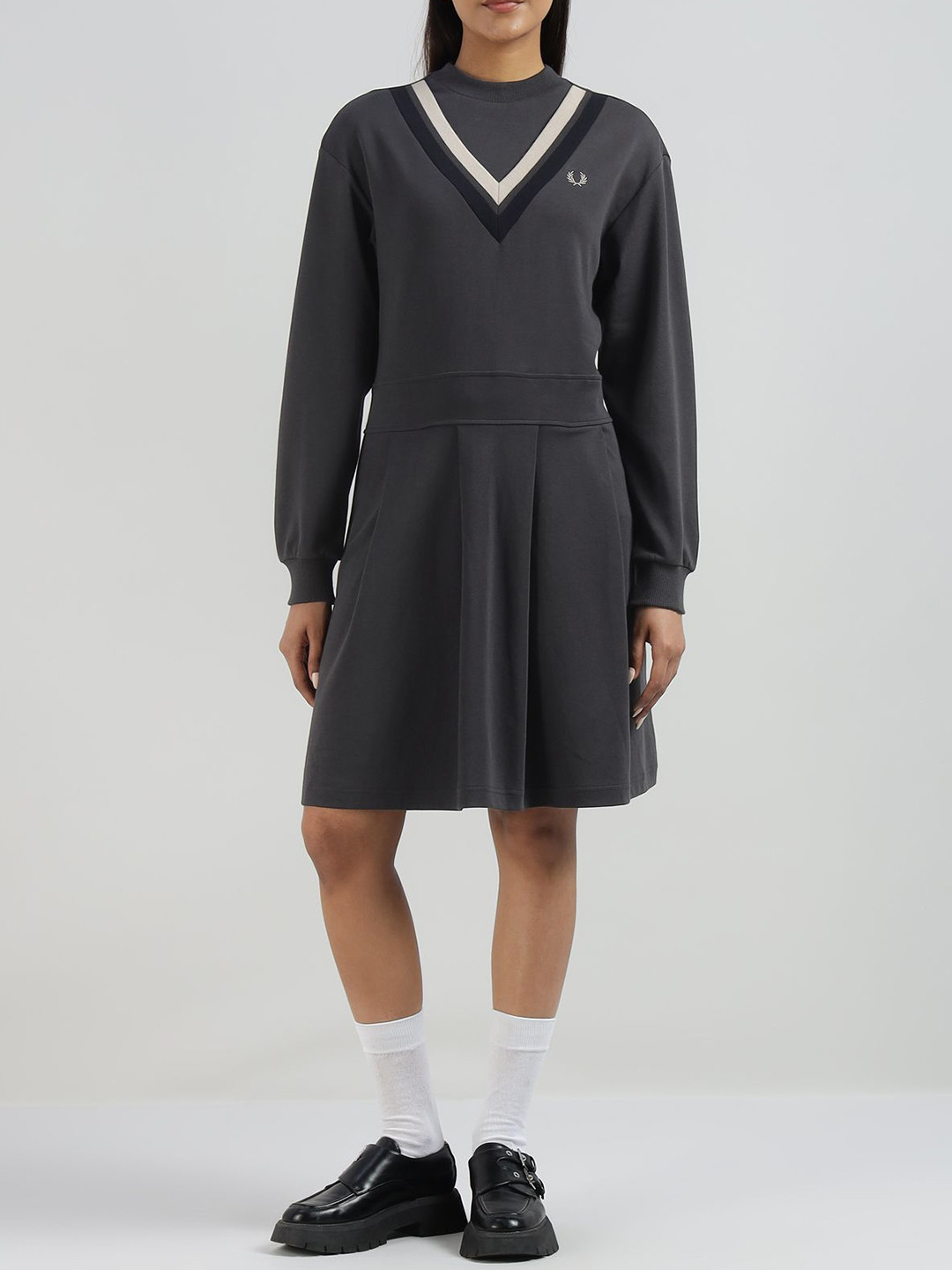 Fred Perry Women V-Neck Fit & Flare Dress