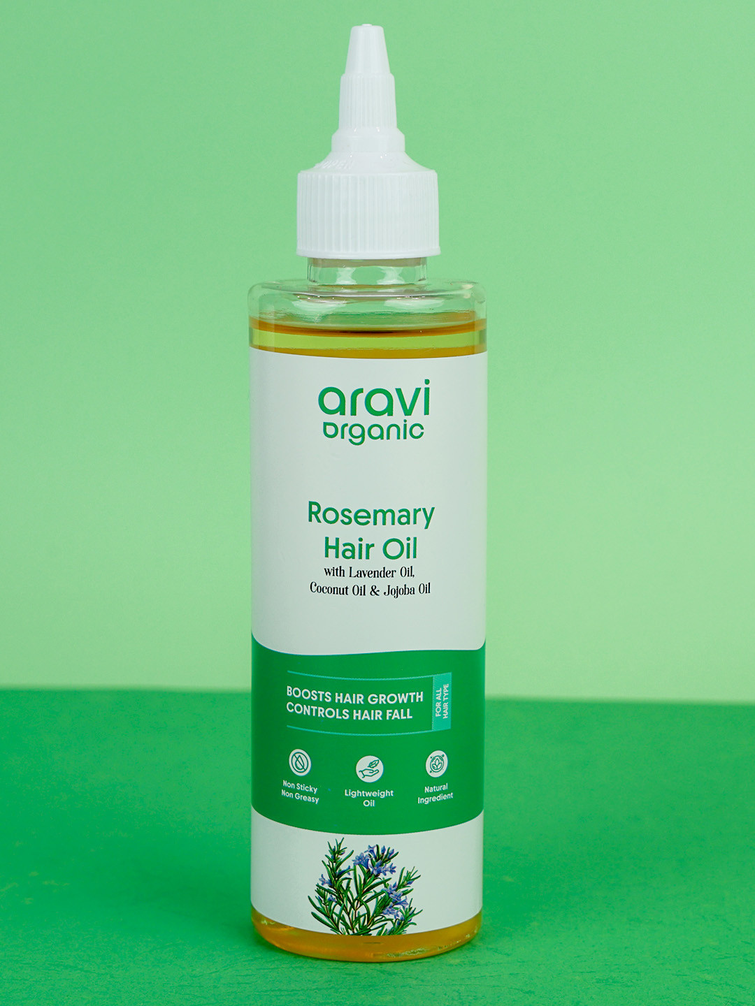 Aravi Organic Pure & Natural Rosemary Lavender Hair Oil for Healthy Hair, Scalp - 200 ml