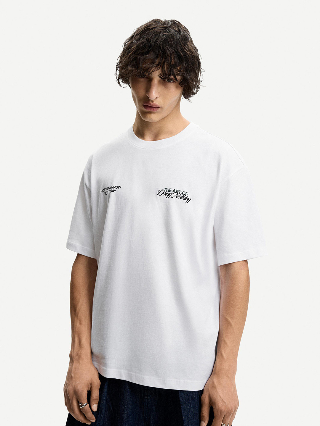 Bershka Short Sleeve Pure Cotton T-shirt With Print
