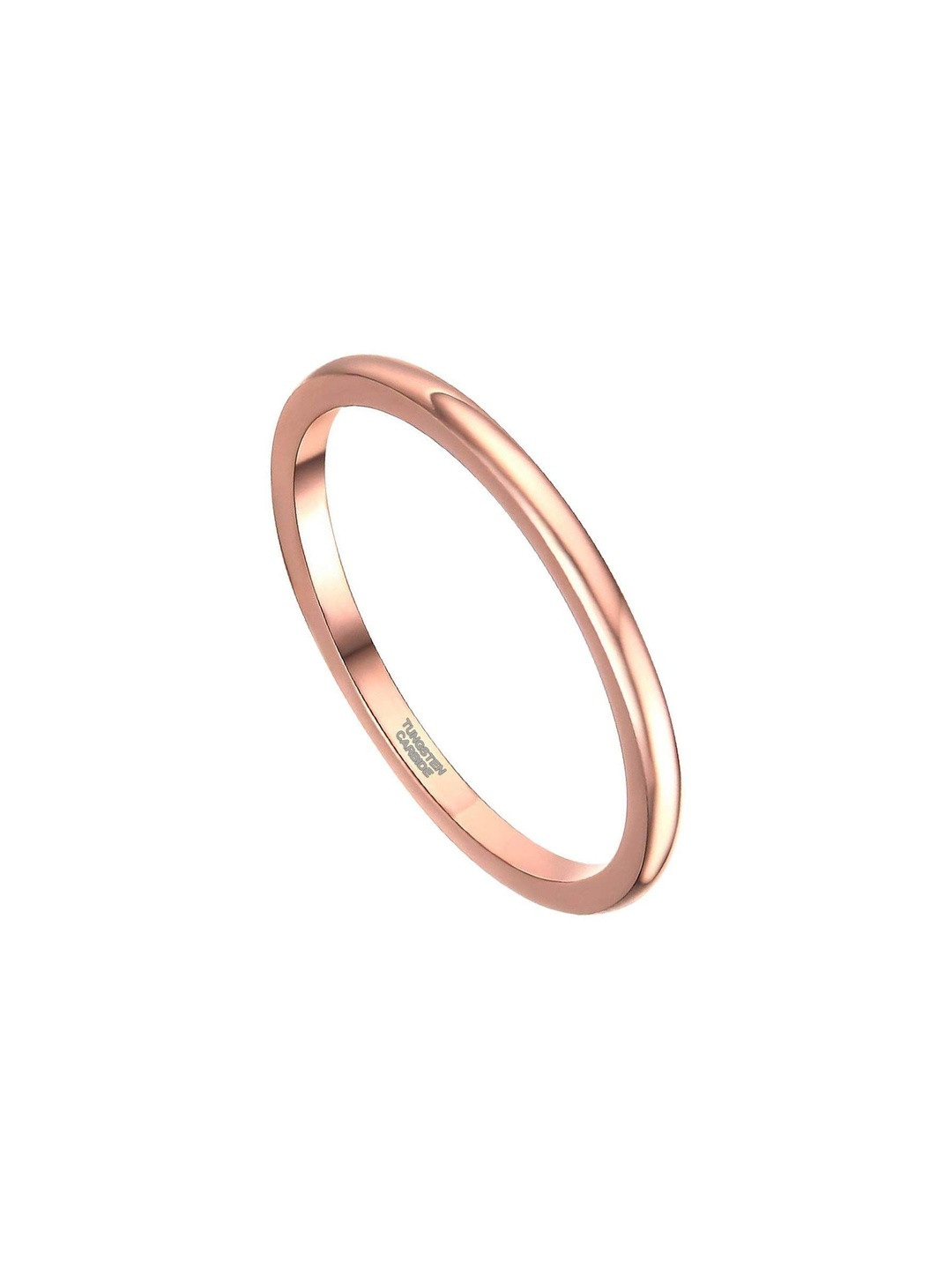 Moneekar Jewels Women Rose Gold Slim Tungsten Finger Ring