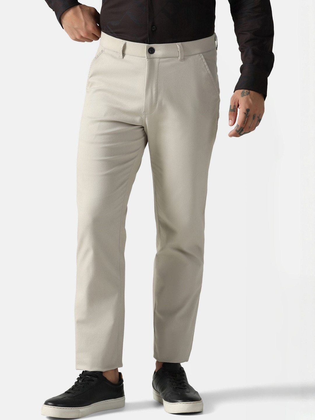 Moda Rapido Men Flat-Front Relaxed Fit Trousers