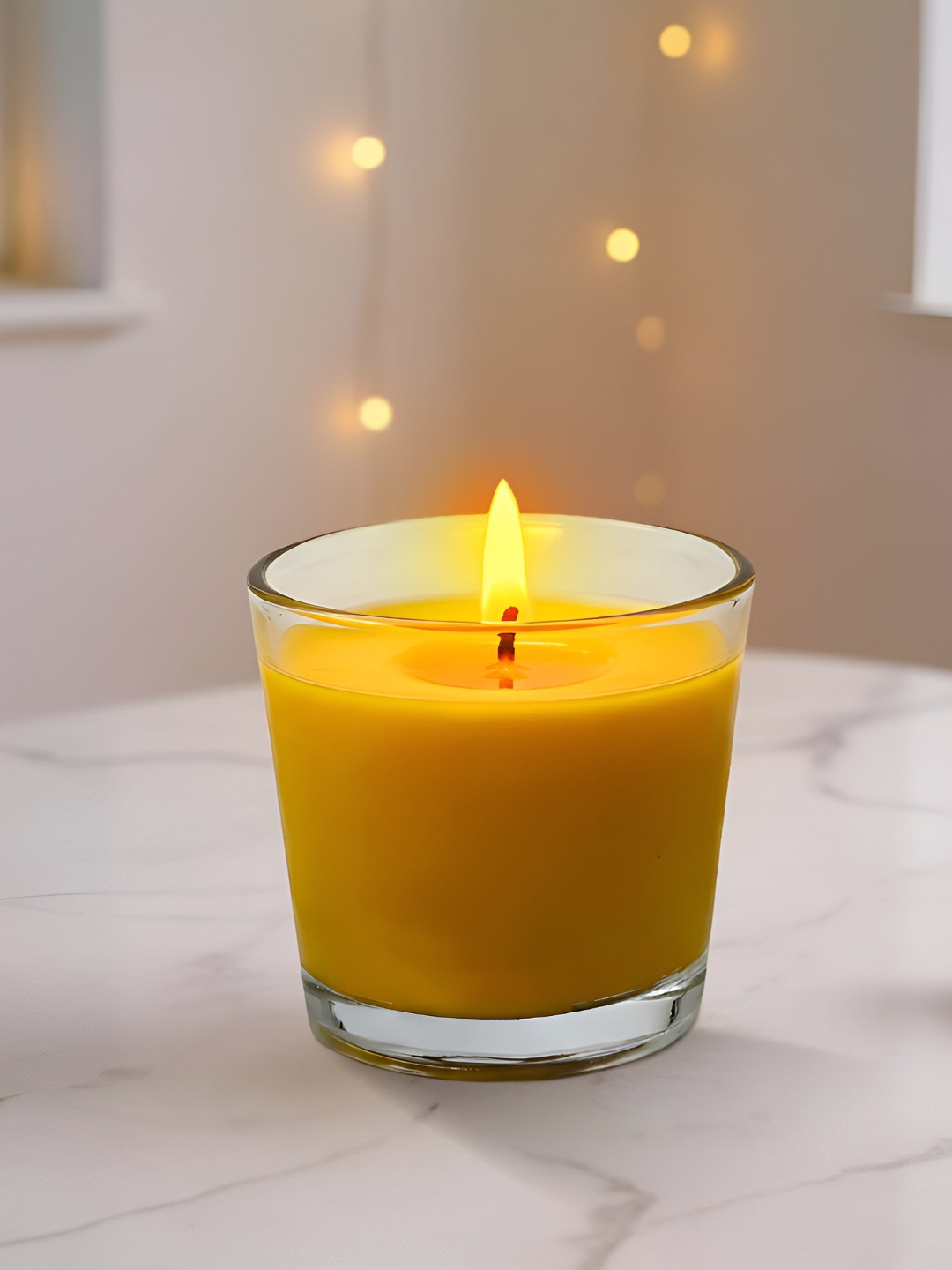 Garden Deco Yellow Scented Jar Candle