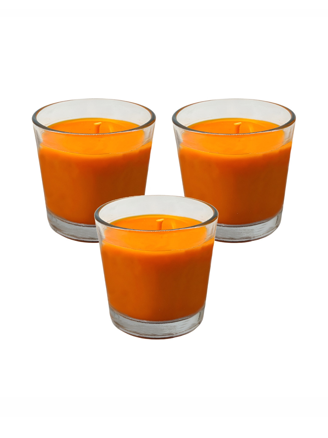 Garden Deco Orange 3 Pieces Scented Jar Candles