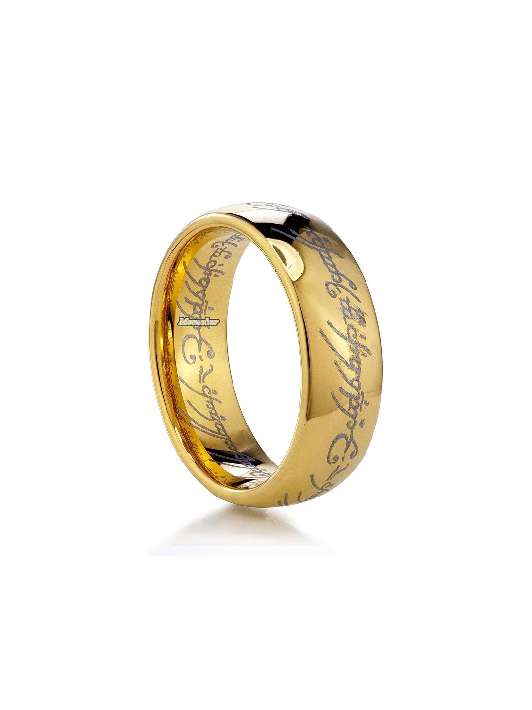 Moneekar Jewels Unisex Gold-Tone Tungsten-Carbide Inspired Finger Ring
