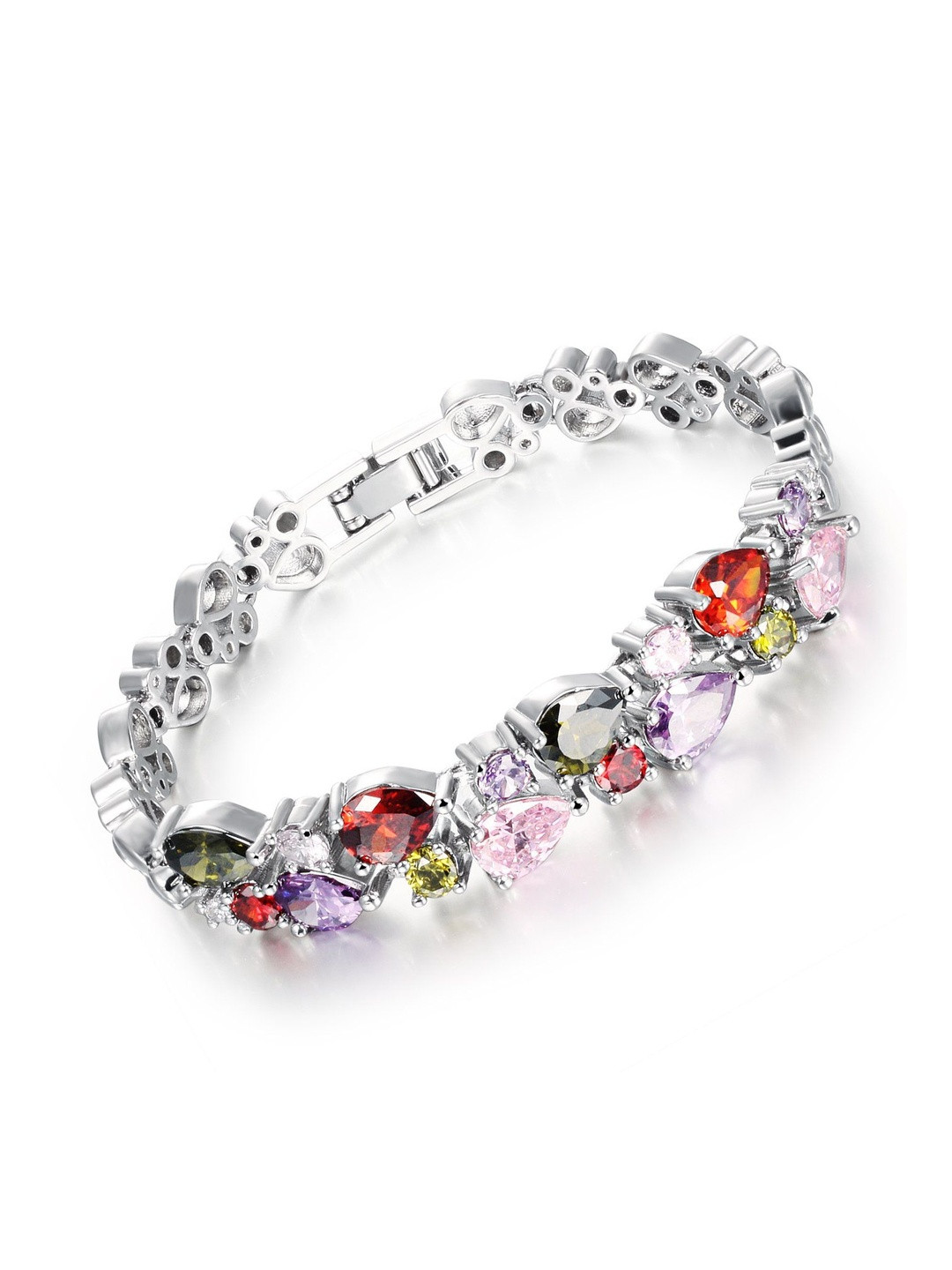 Moneekar Jewels Women American Diamond Link Bracelet