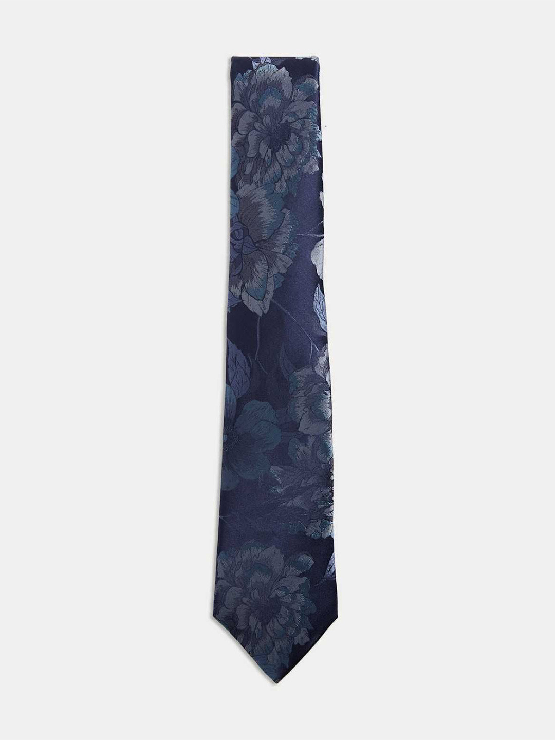 Marks & Spencer Men Floral Printed Pure Silk  Broad Tie