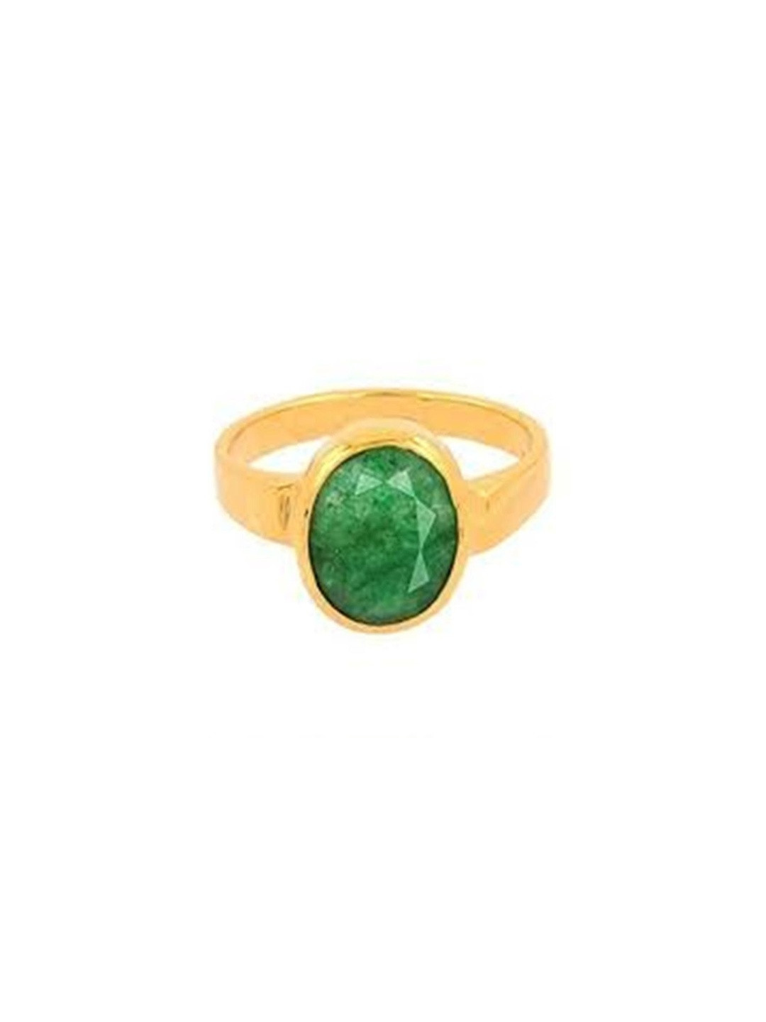 RAVIOUR LIFESTYLE Unisex Gold-Plated Ruby Manak Gemstone Finger Ring