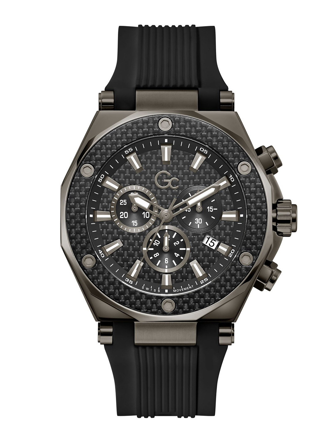 GC Legacy Men Dial & Textured Straps Analogue Watch Z18009G2