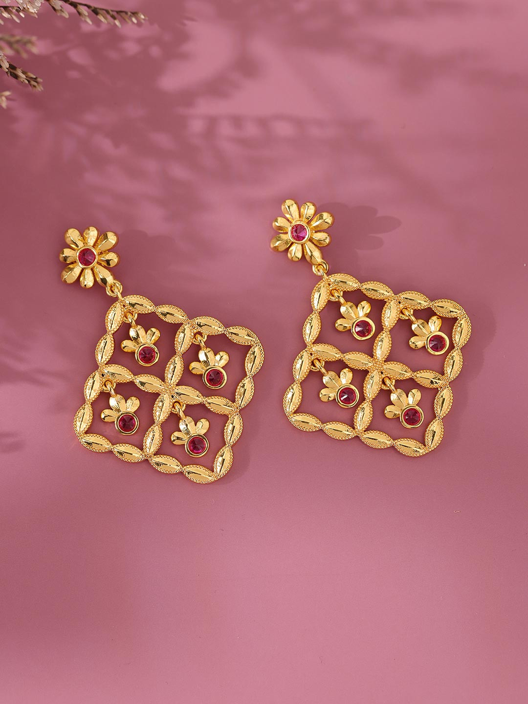 Voylla Gota Patti Nakashi Jaali Earrings