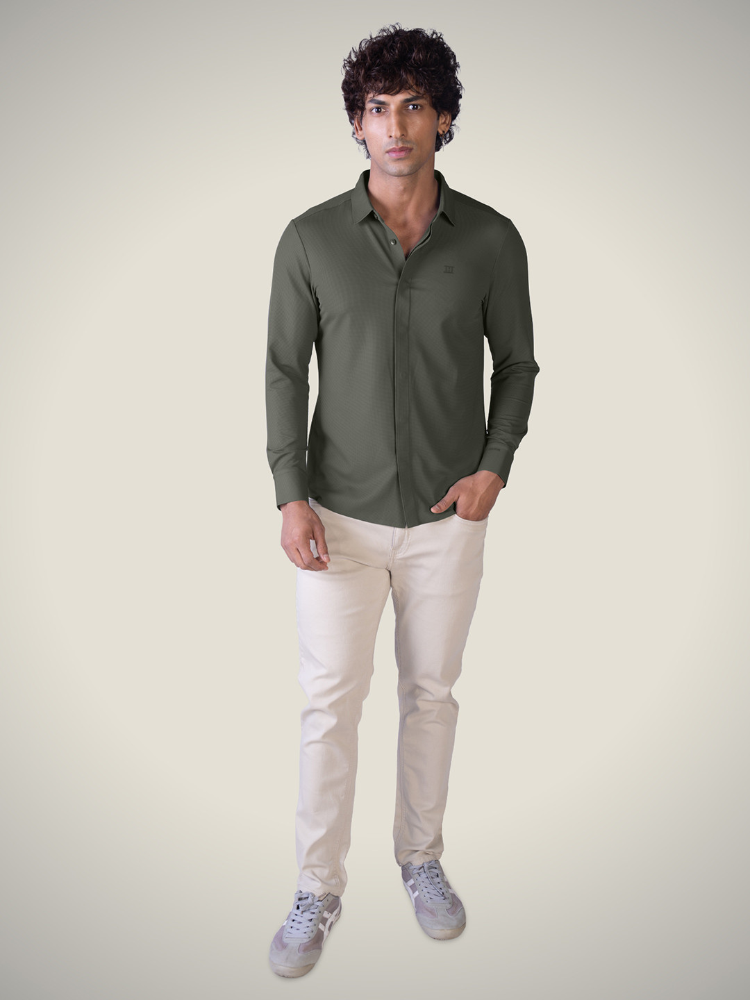 Hektor Bubble Checks Hidden Button Bonded Wrinkle Resistant & Moisture Wicking Shirt