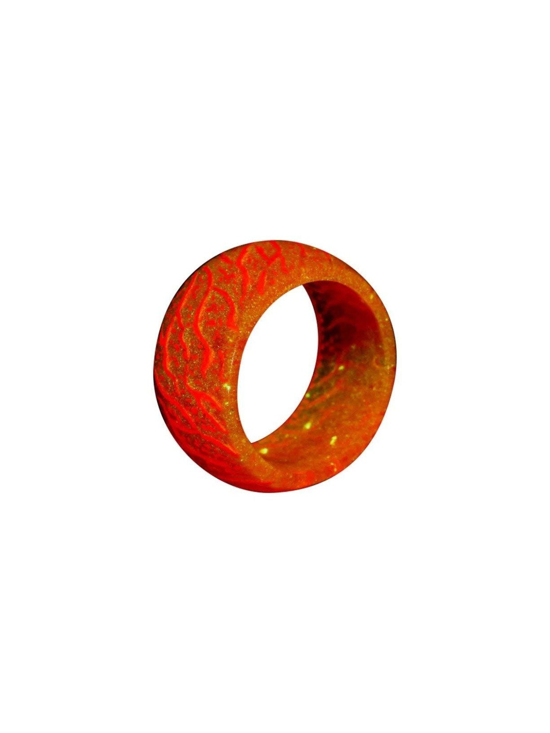 Moneekar Jewels unisex Titanium Steel Glow-In-The-Dark Finger Ring