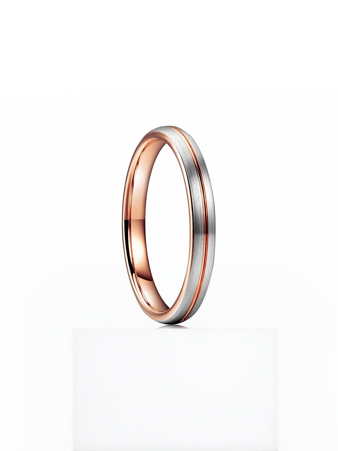 Moneekar Jewels Women Rose Gold-Tone Brushed Finger Ring