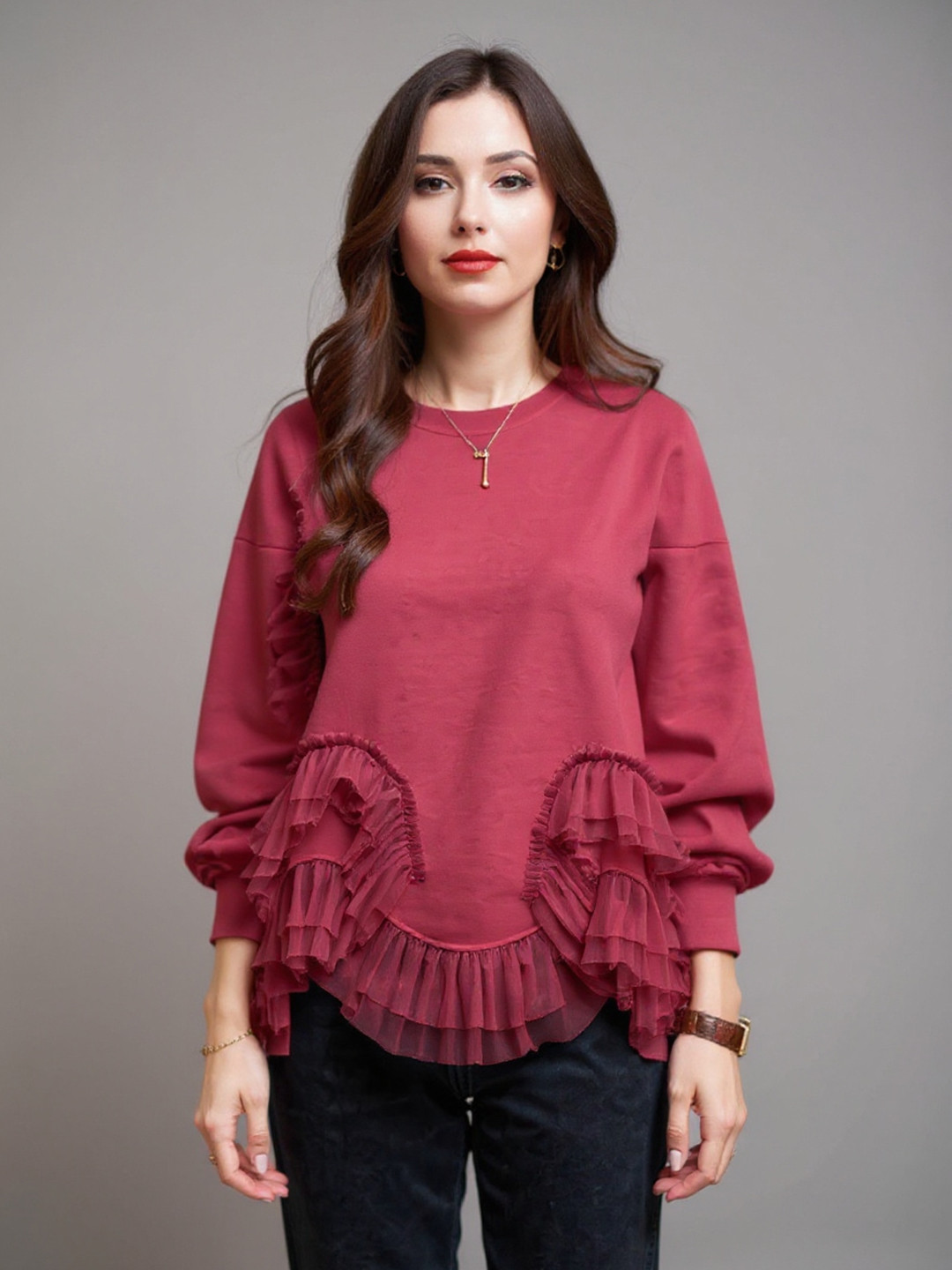 all about you Ruffles Top