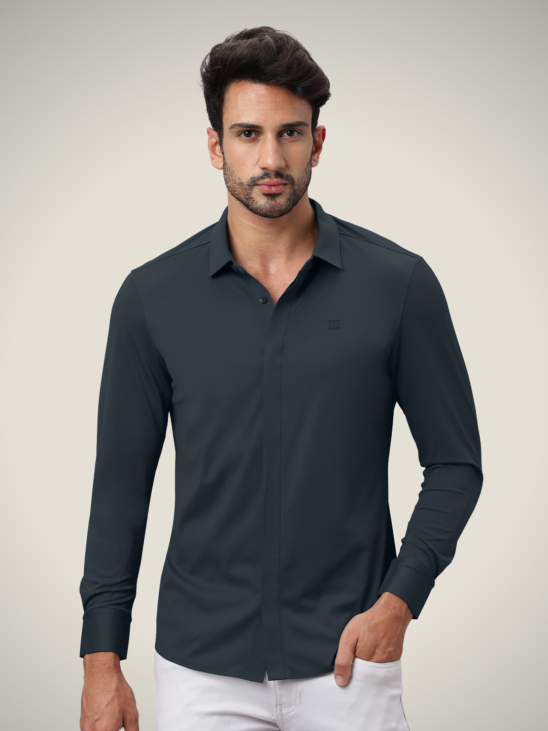 Hektor Twill Hidden Button Bonded Wrinkle Resistant & Moisture Wicking Shirt