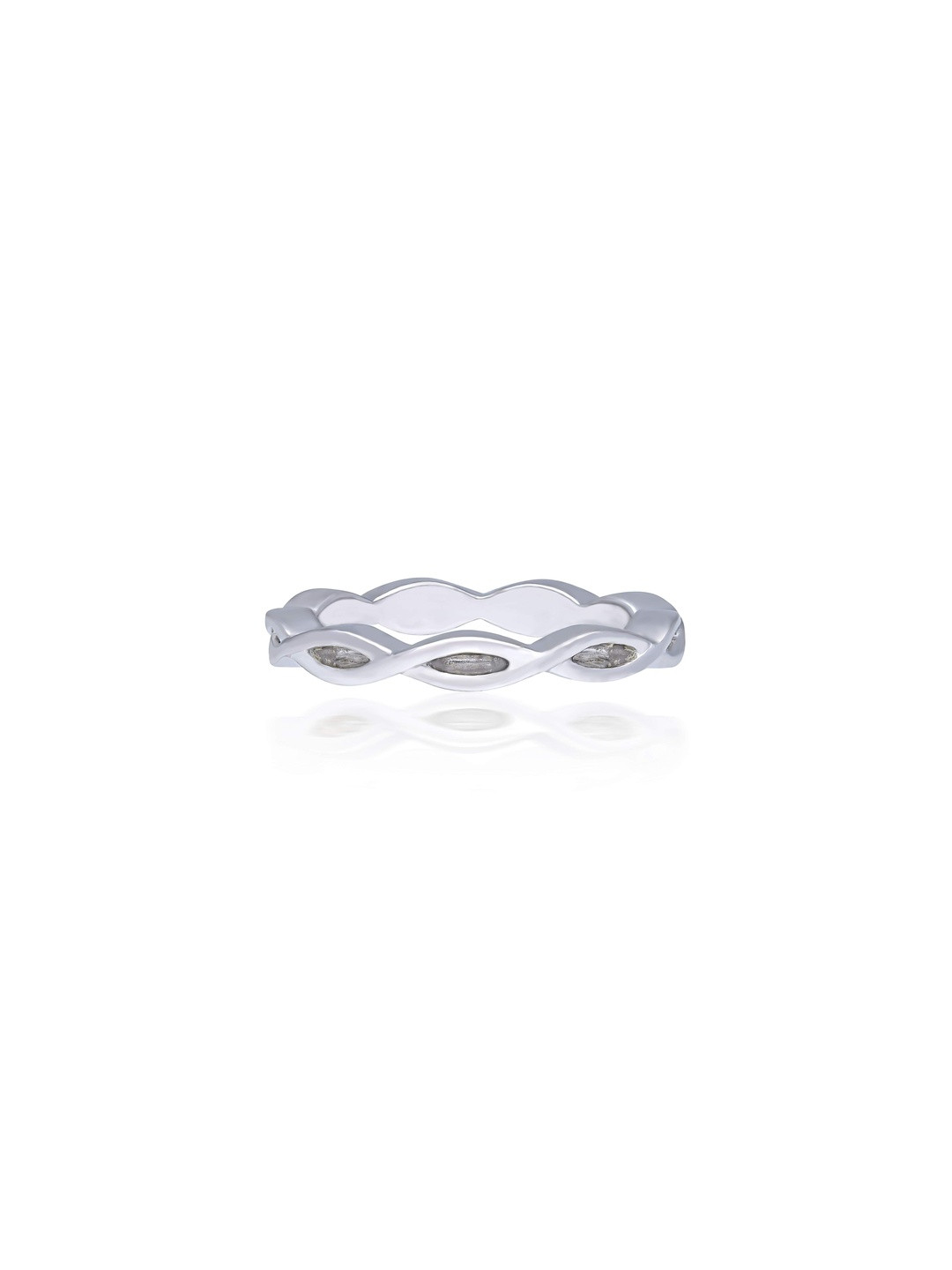 Moneekar Jewels Women 925 Sterling Silver Band Finger Ring