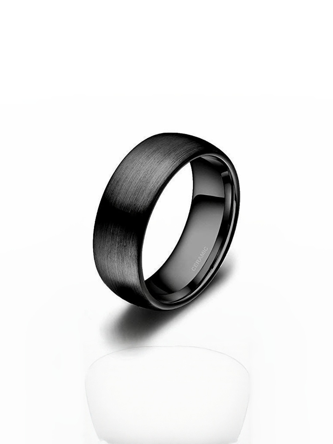 Moneekar Jewels Unisex Stainless Steel Brushed Comfort-Fit Finger Ring