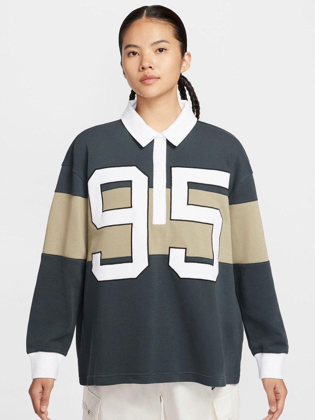 Nike Sportswear Women's Long-Sleeve Graphic Polo T-Shirt