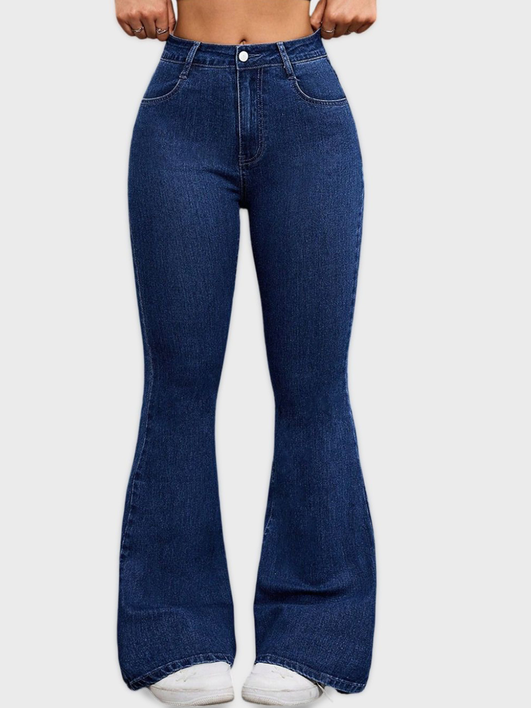 Aadvi Fashion Women Jean Flared High-Rise Stretchable Bell bottom Jeans