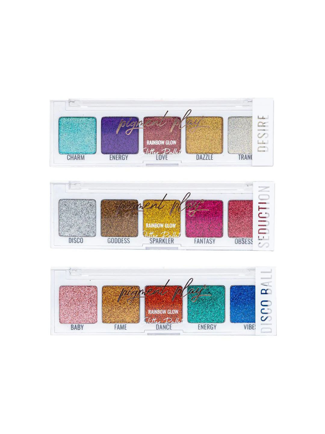 Pigment Play Set Of 3 Max Effects Mini Glitter Palette - 4.5 g Each