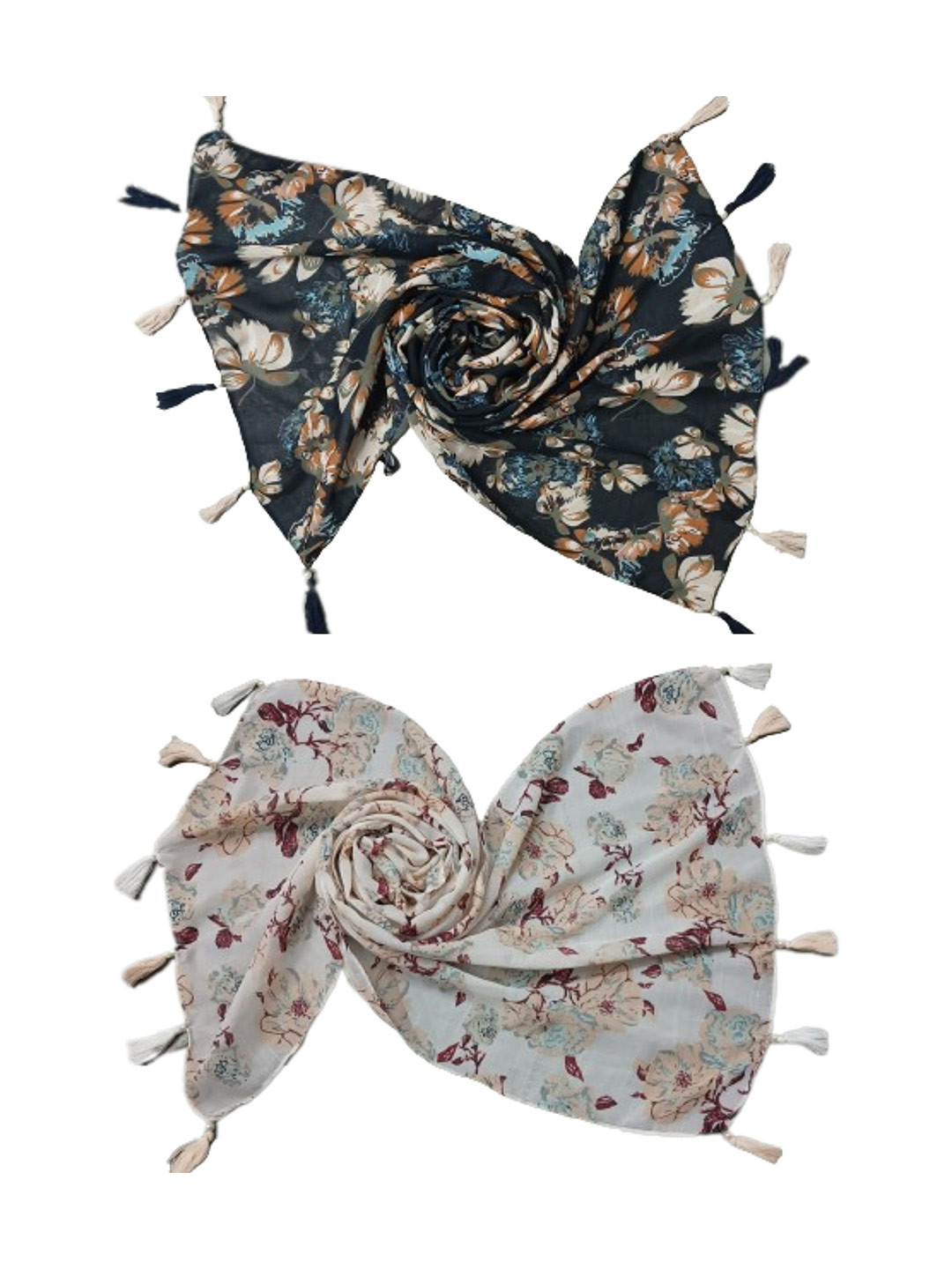 POSHAMPAA be desi Women Printed Scarf with Tasselled