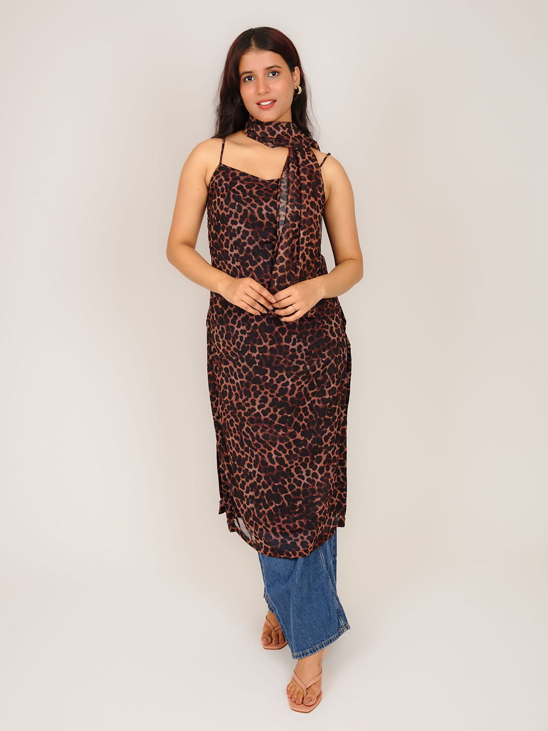 MONOMEE Women Animal Printed Daily Straight Kurta