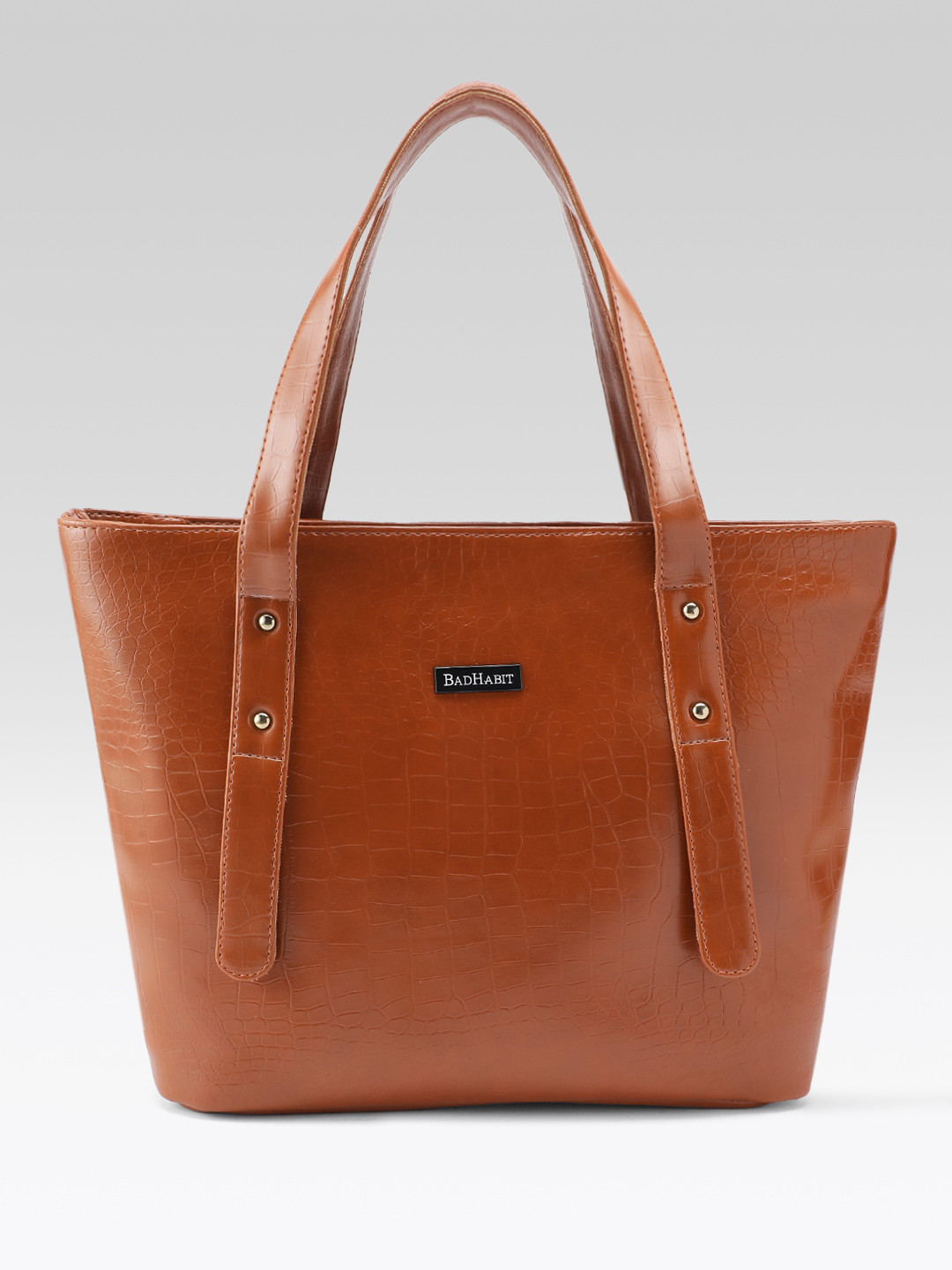 BAD HABIT Textured Structured Tote Bag