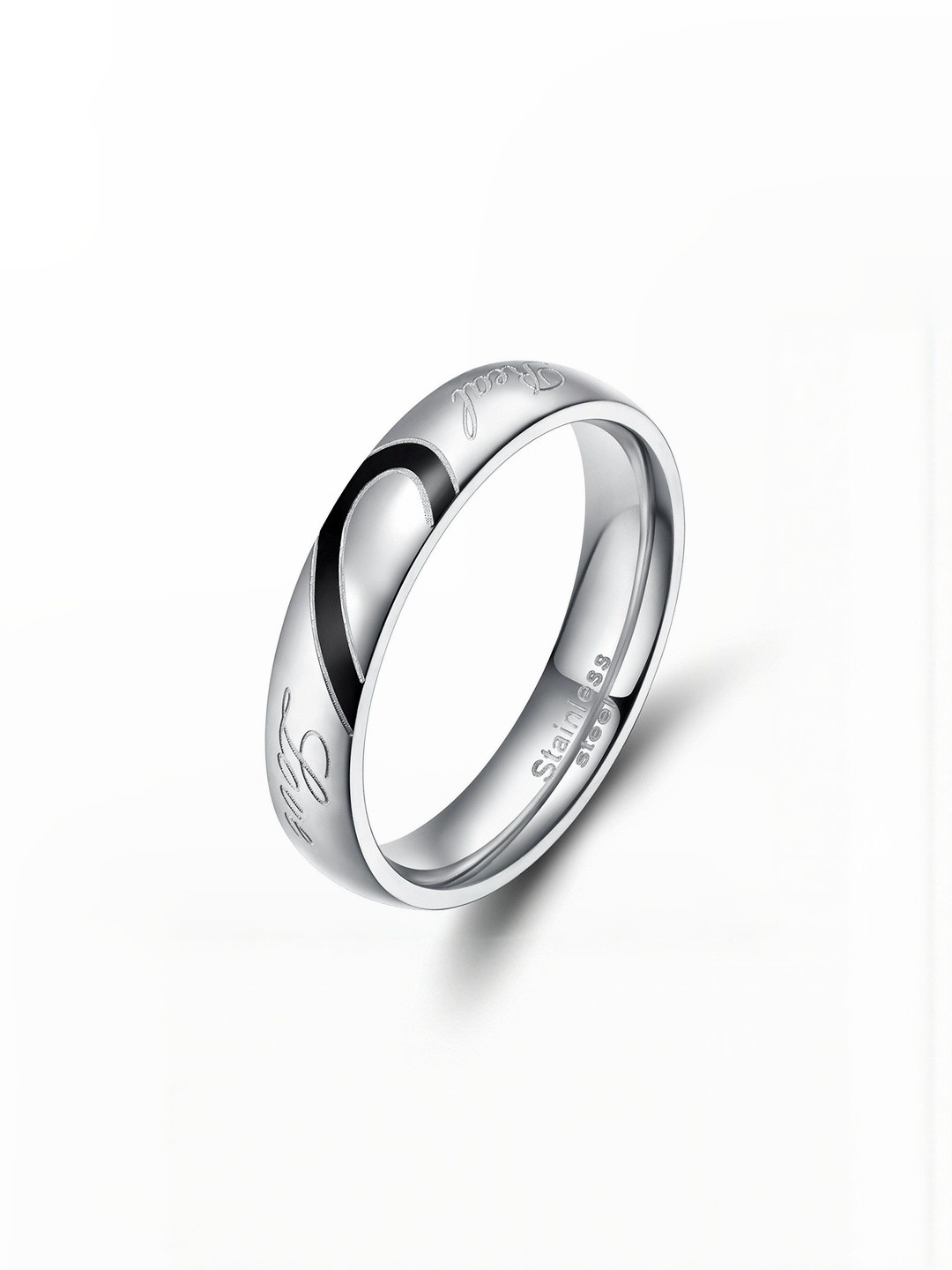 Moneekar Jewels Unisex NA-Plated Stainless Steel Finger Ring