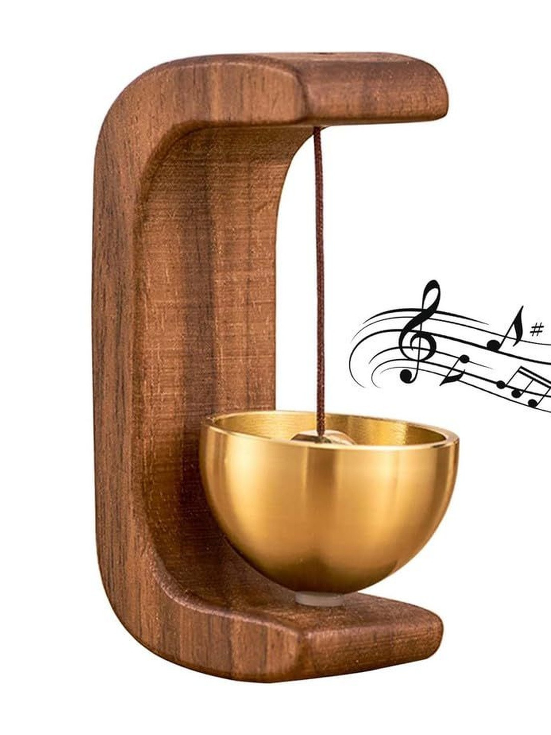 Go Hooked Brown Wooden Wall Hanging