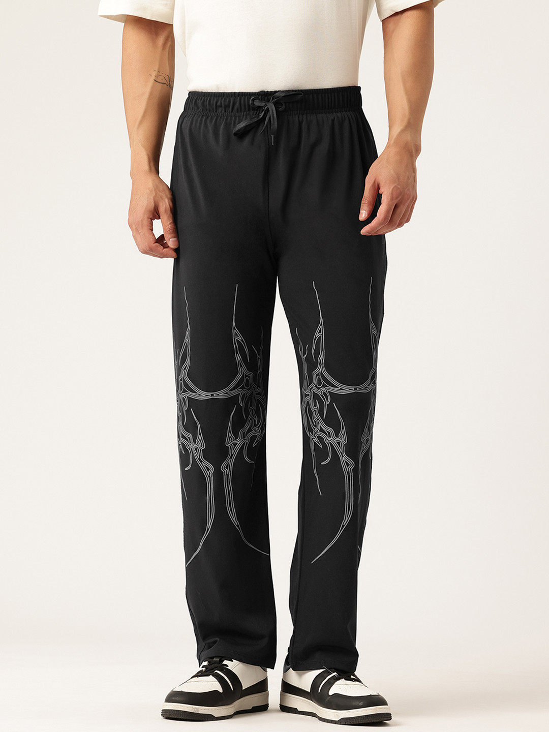 PARIS HAMILTON Mutation Printed Straight Fit Baggy Track Pants