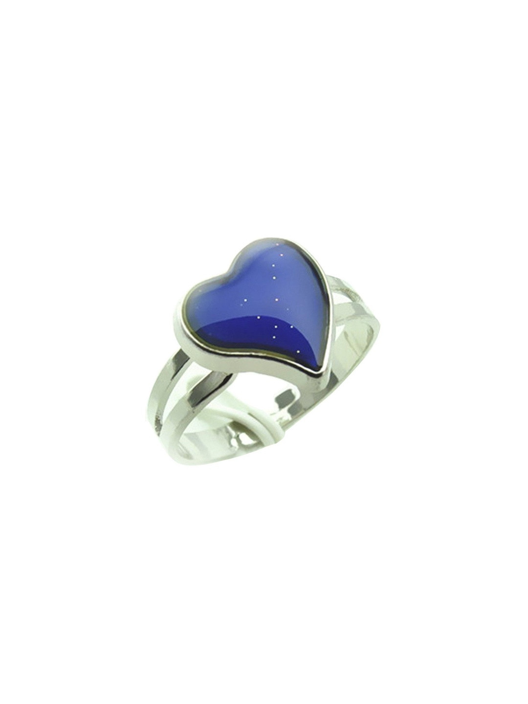 Moneekar Jewels Unisex Mood Temperature Color-Changing Heart Adjustable Finger Ring
