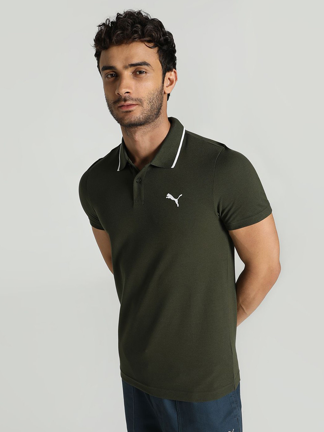 Puma Collar Tipping Men's Slim Fit Cotton Polo