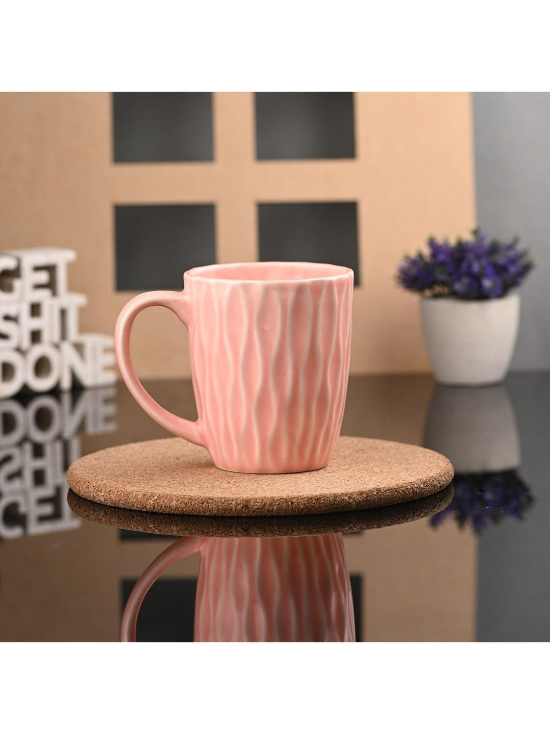 1st Time Pink Versatile Sparkling Finish Coffee Ceramic Mugs