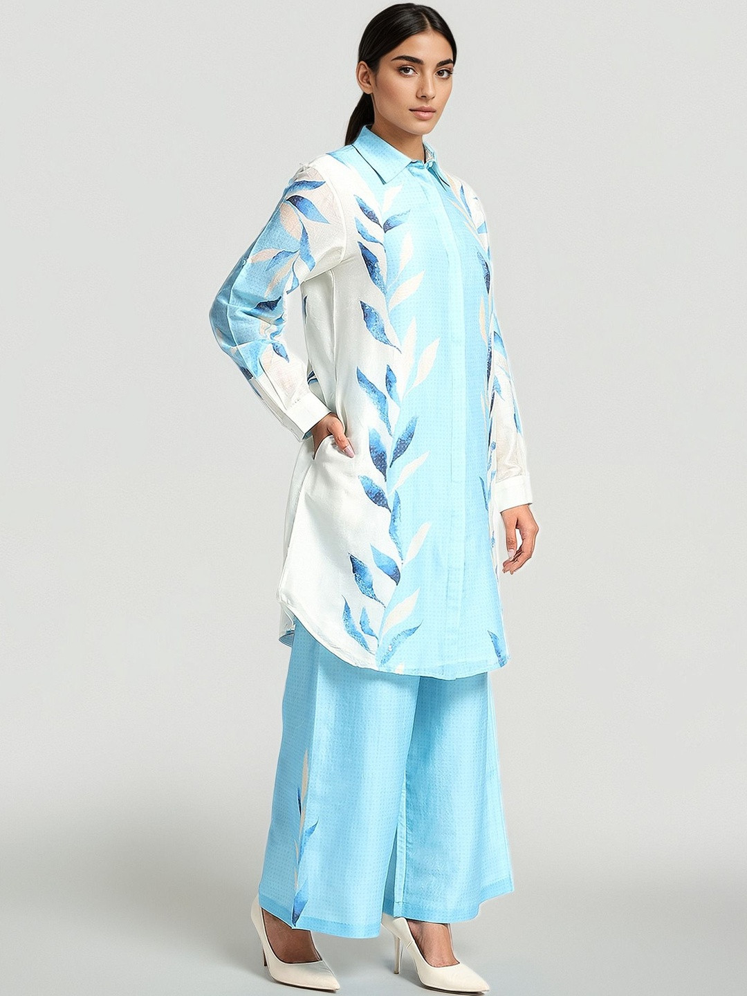 Satya Paul Women Ethnic Motifs Printed Regular Kurta with Palazzos