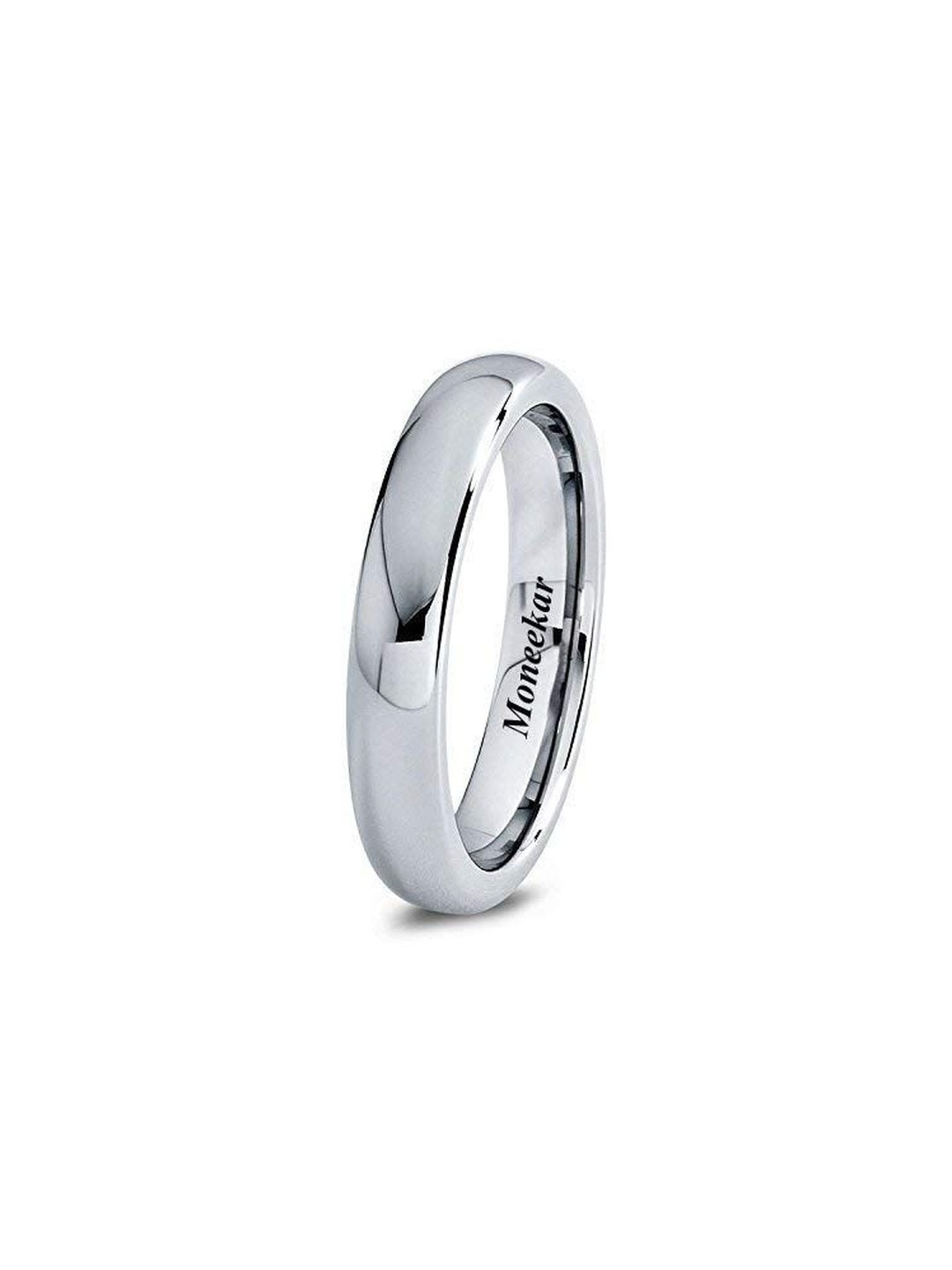 Moneekar Jewels Unisex Plain Polished Wedding Band Finger Ring