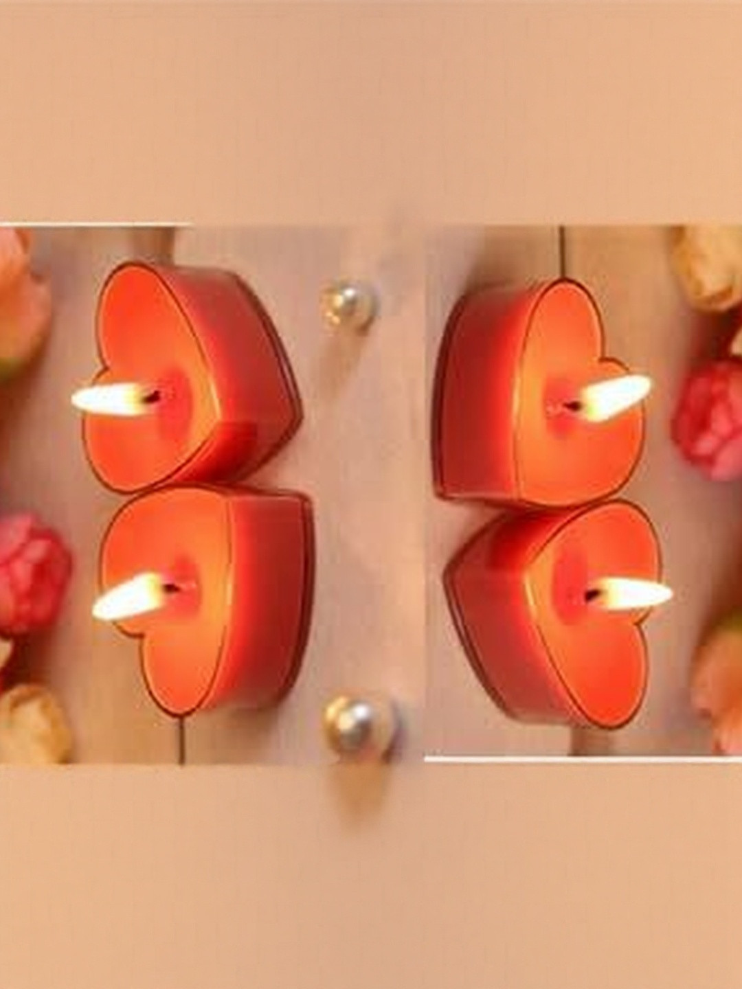 1ST TIME Red 4 pieces Tea Light Candle