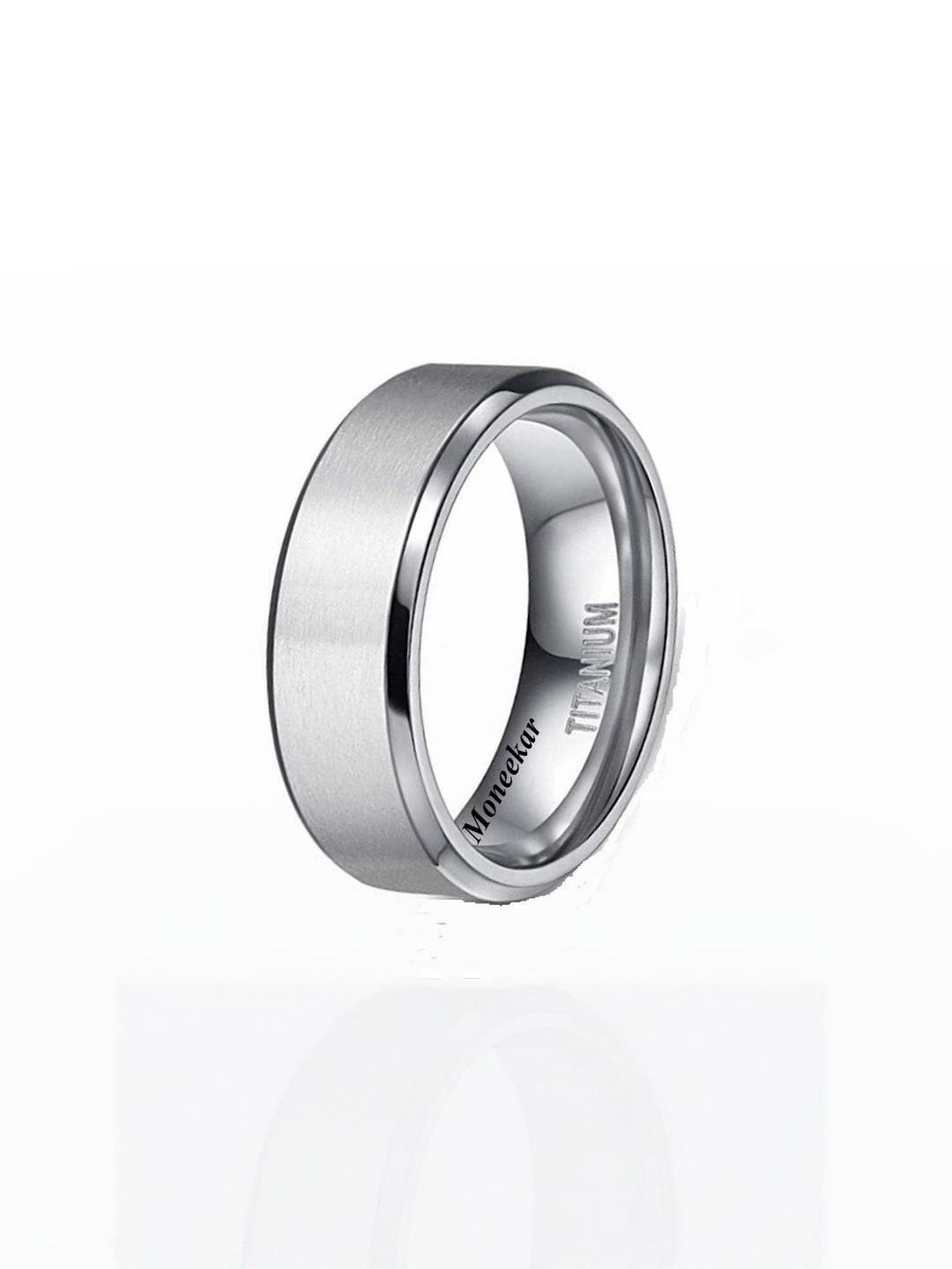Moneekar Jewels Unisex Stainless Steel Minimal Band Finger Ring