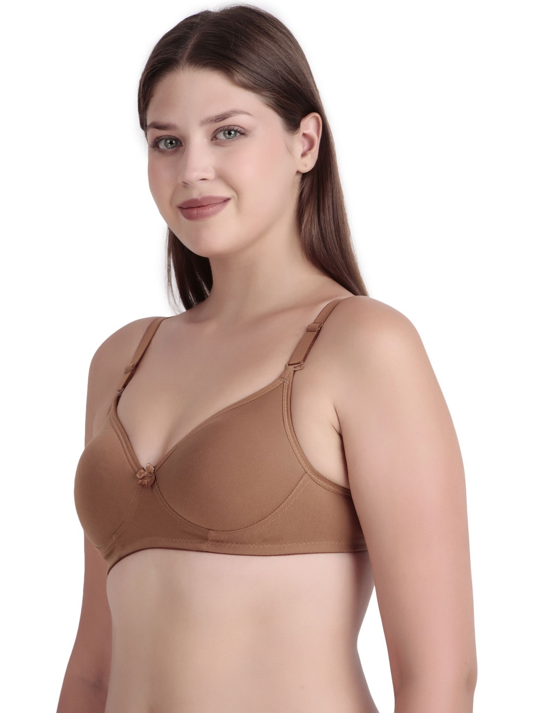 Piylu Women Cotton Blend Lightly Padded Full Coverage Bra