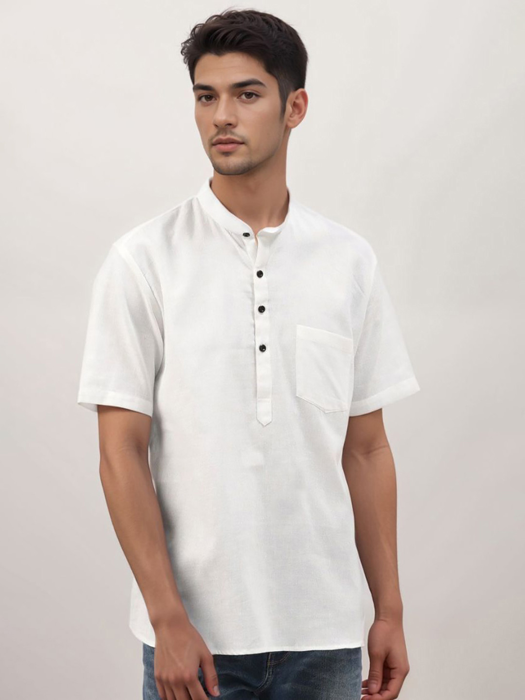 Pinki kumari Mandarin Collar Cotton Chikankari Kurta