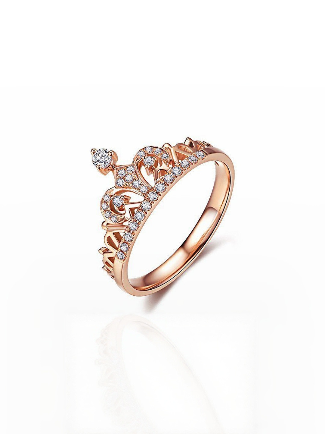 Moneekar Jewels Unisex Crown Tiara Design Finger Ring