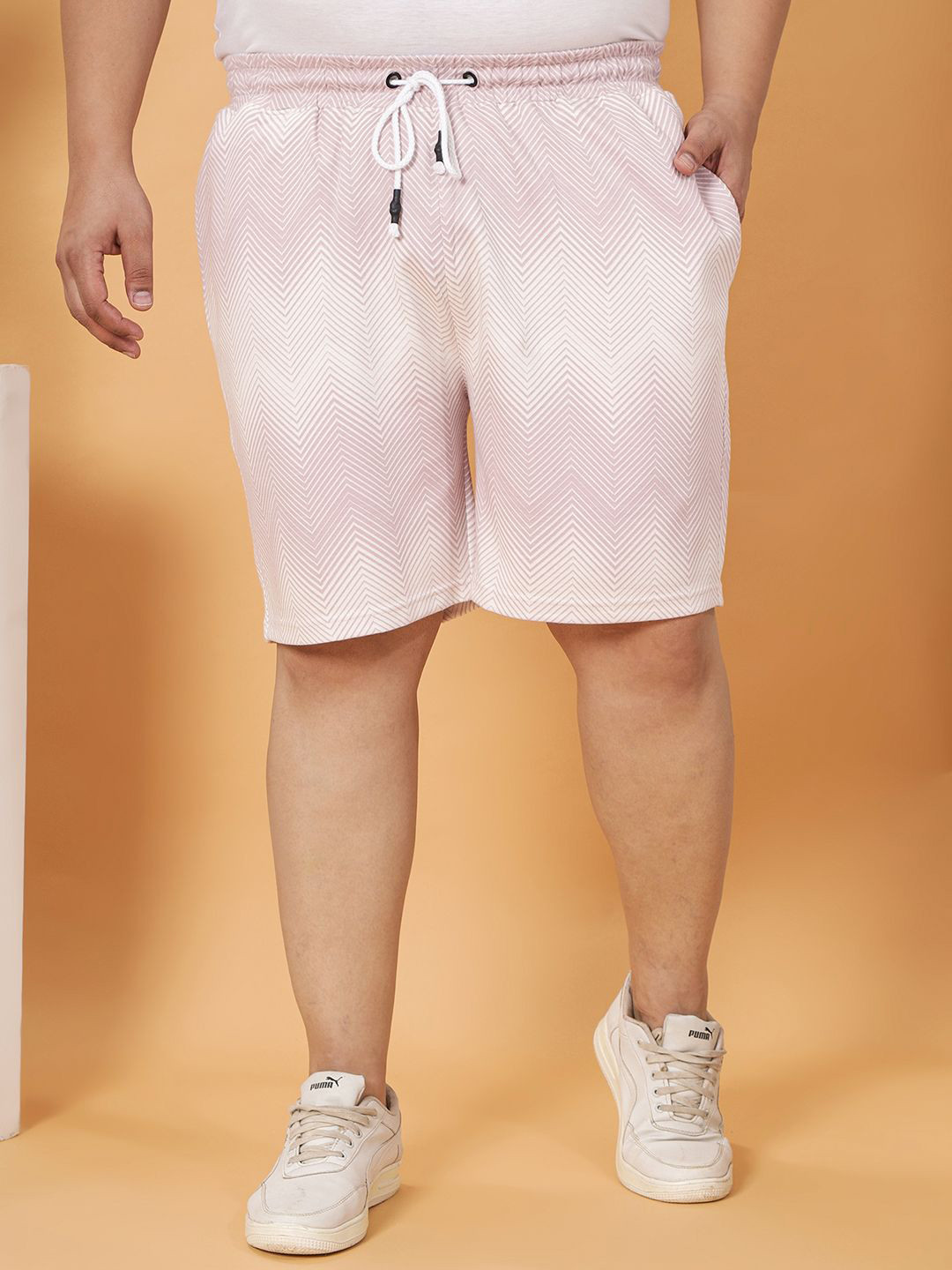John Pride Plus Size Men Mid Rise Knee Length Outdoor Shorts